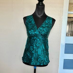 2000s y2k abstract patterned baby doll satin tank top